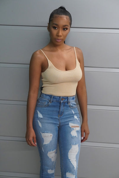 Not Seaux Basic - Ribbed Cropped Cami